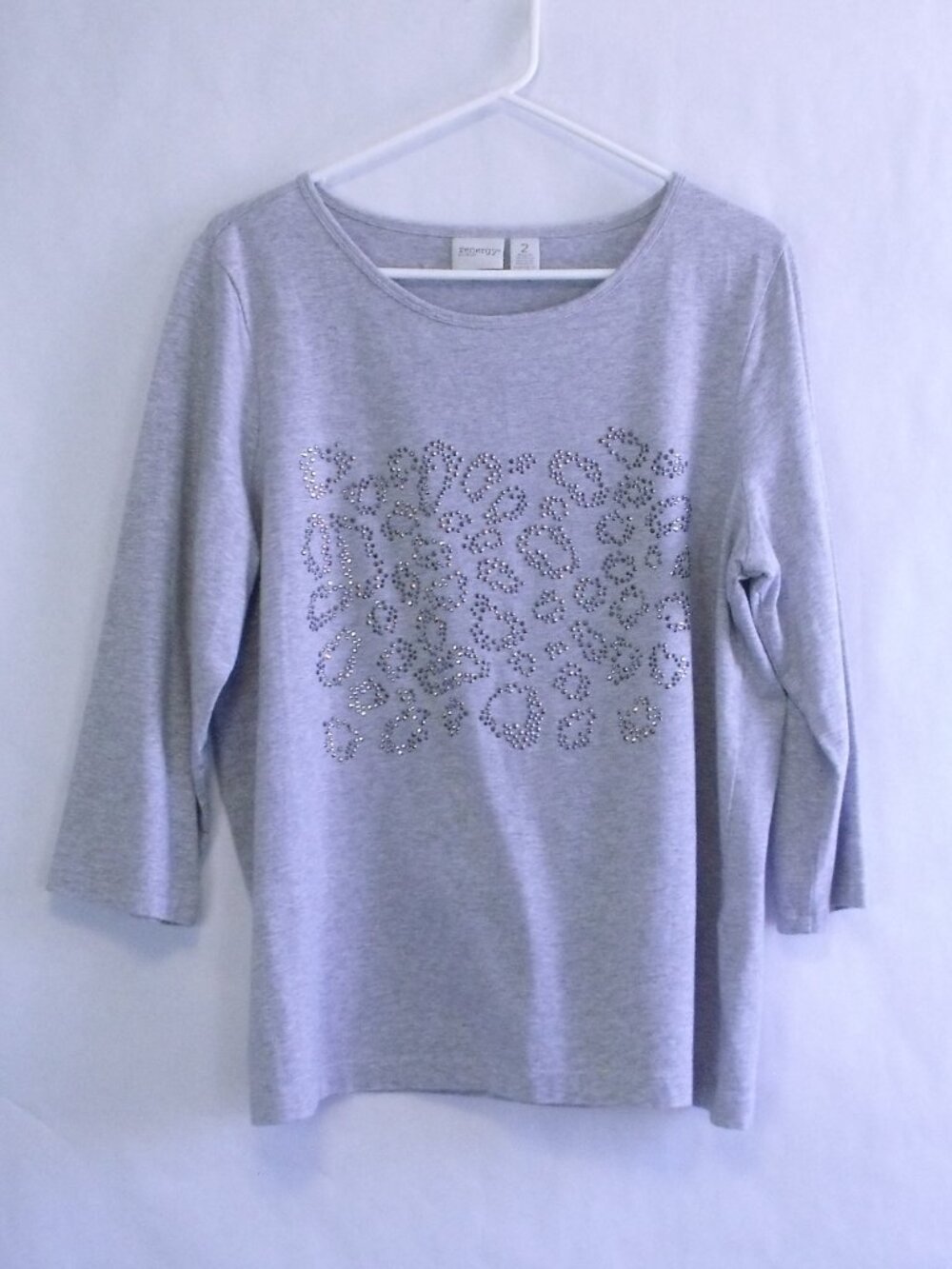 Zenergy by Chico's Studded Animal Print Top